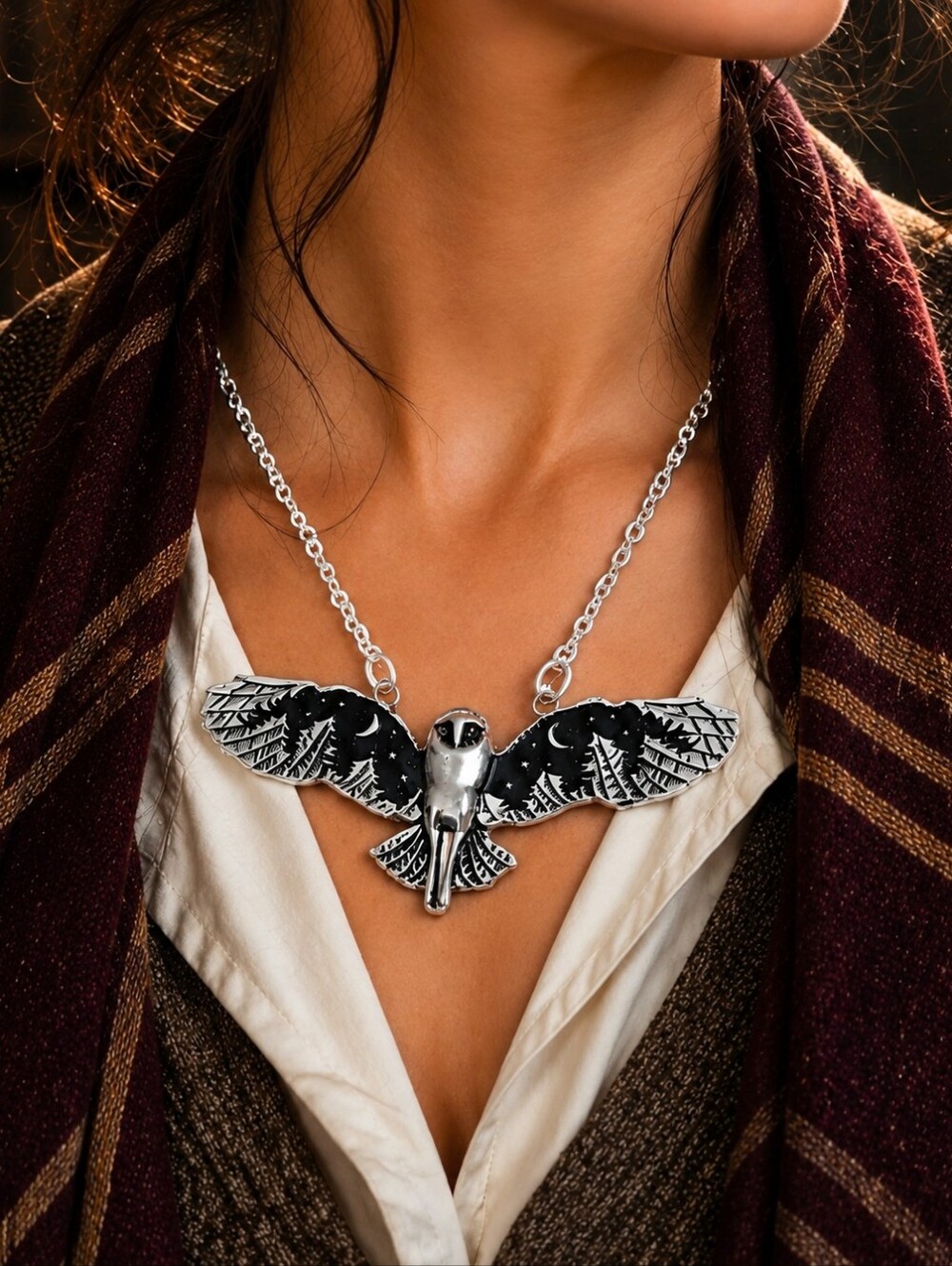 MODCLOTH HARRY POTTER HEDWIG OWL NECKLACE